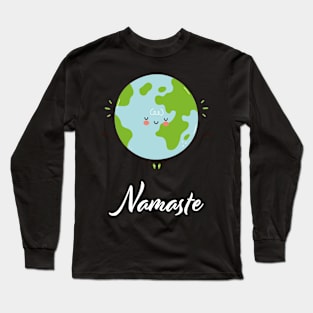 Yoga Joga Namaste Cat Dog Mandala Llama Gift Idea Long Sleeve T-Shirt